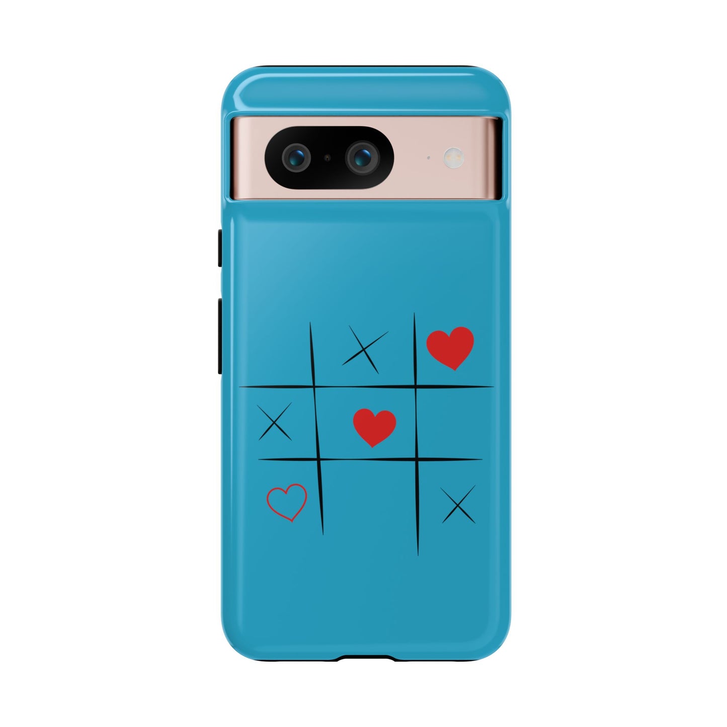 Tough Cases Phone Case - Playful Tic Tac Toe Design, Phone Accessory, Cute Gift, Durable Cover, Fun Tech