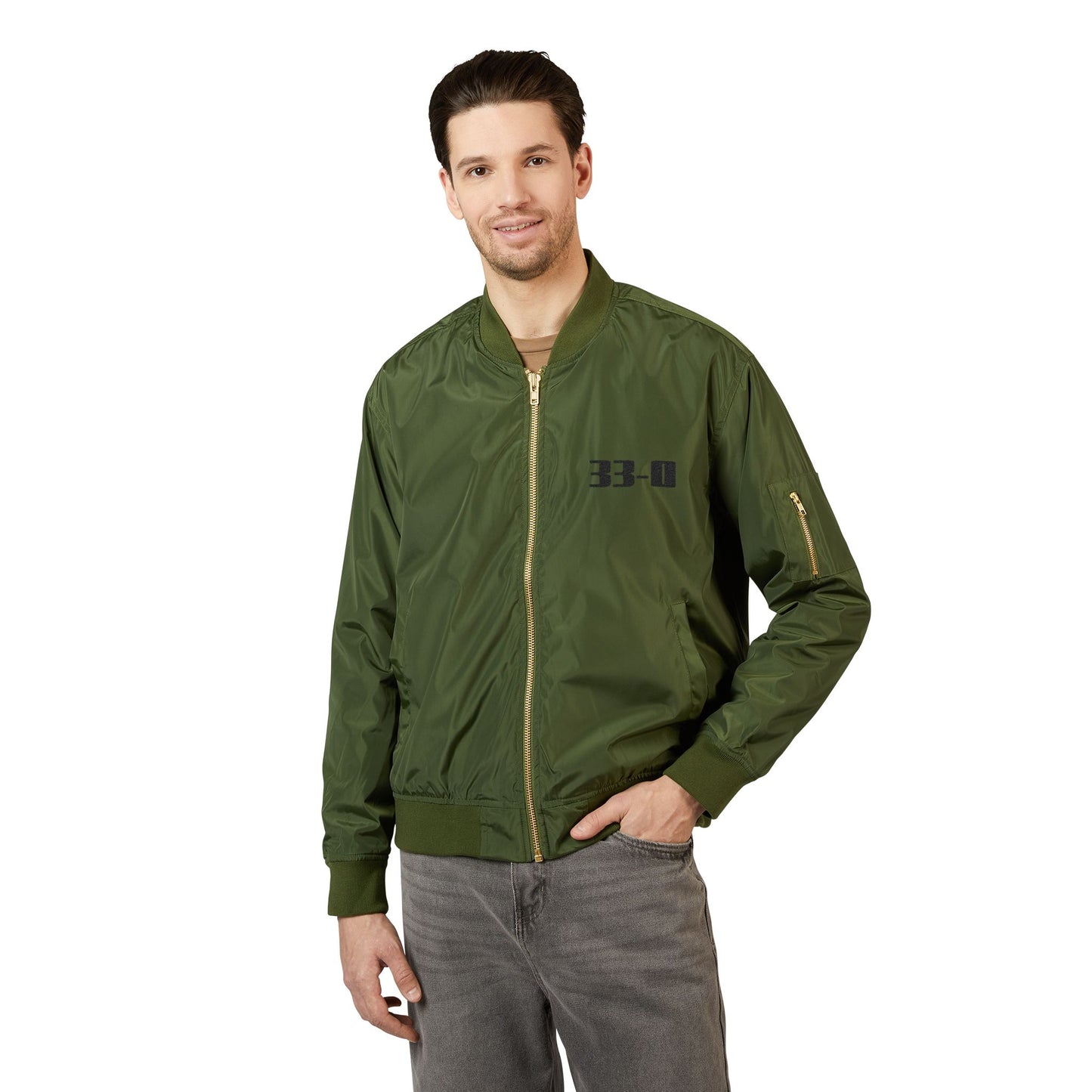 Eco-Friendly Embroidered Bomber Jacket, Stylish Recycled Fashion, Sustainable Outerwear, Casual Layering Piece, Gift for Him/Her