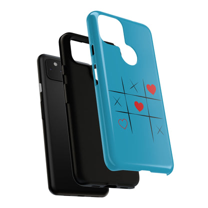 Tough Cases Phone Case - Playful Tic Tac Toe Design, Phone Accessory, Cute Gift, Durable Cover, Fun Tech