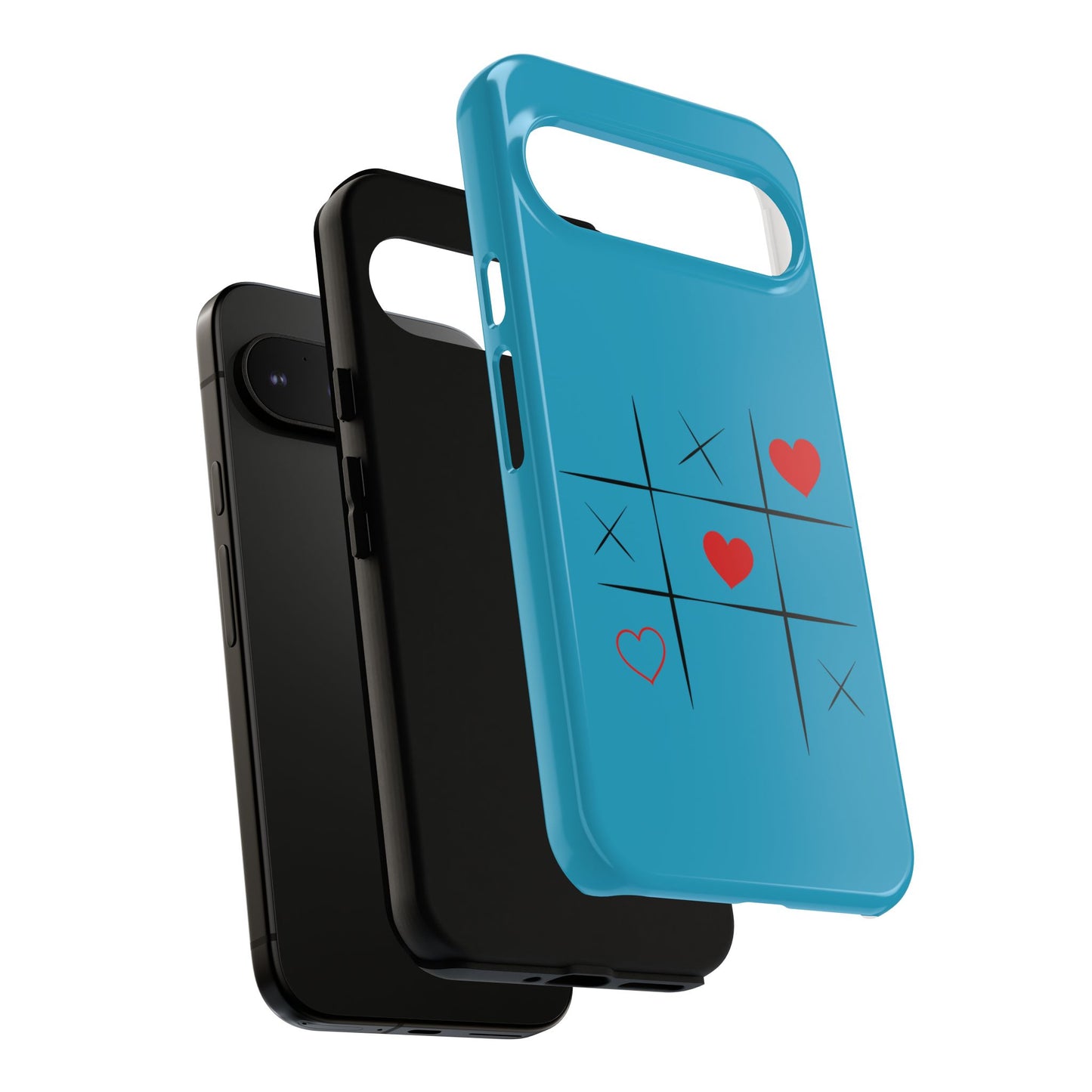 Tough Cases Phone Case - Playful Tic Tac Toe Design, Phone Accessory, Cute Gift, Durable Cover, Fun Tech
