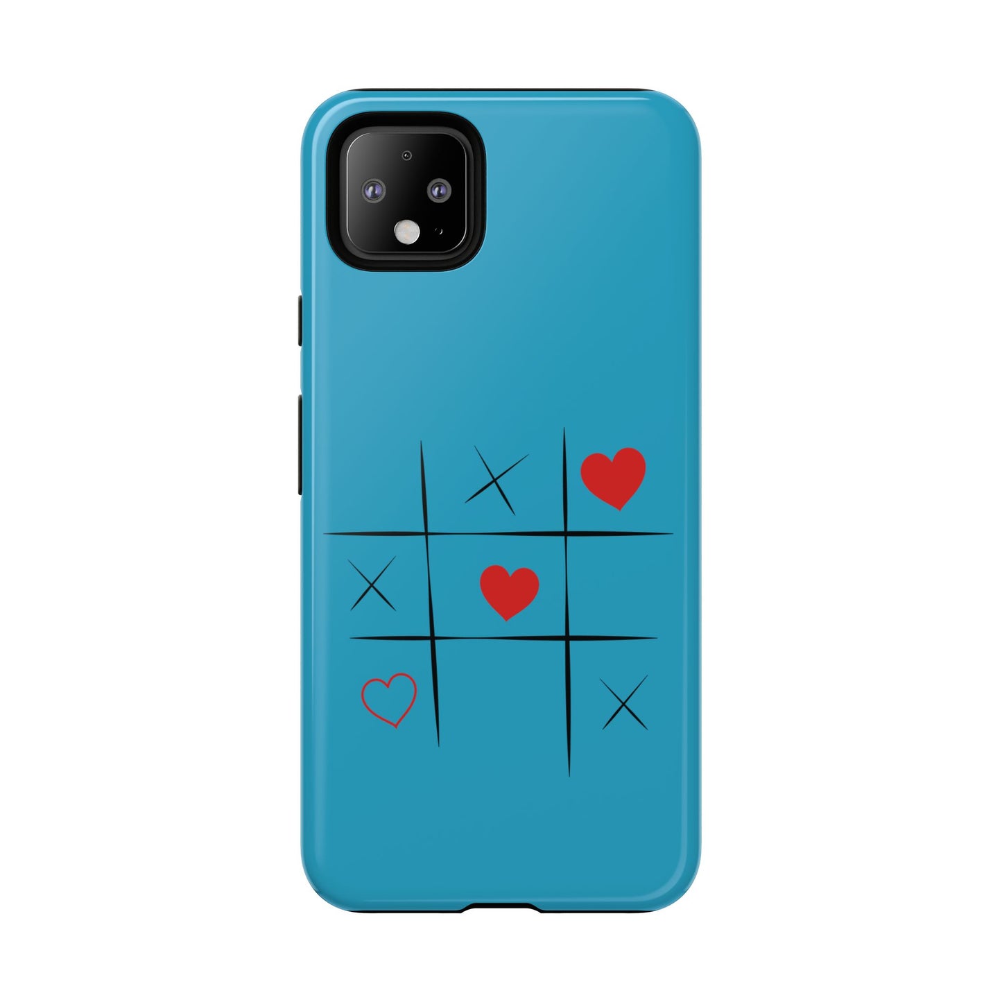 Tough Cases Phone Case - Playful Tic Tac Toe Design, Phone Accessory, Cute Gift, Durable Cover, Fun Tech