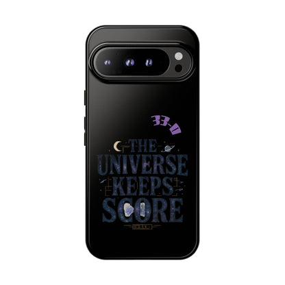 Phone Case with Cosmic Design - The Universe Keeps Score - Perfect for Astrology Lovers, Gift for Friends, Galaxy Aesthetic, Unique [...]