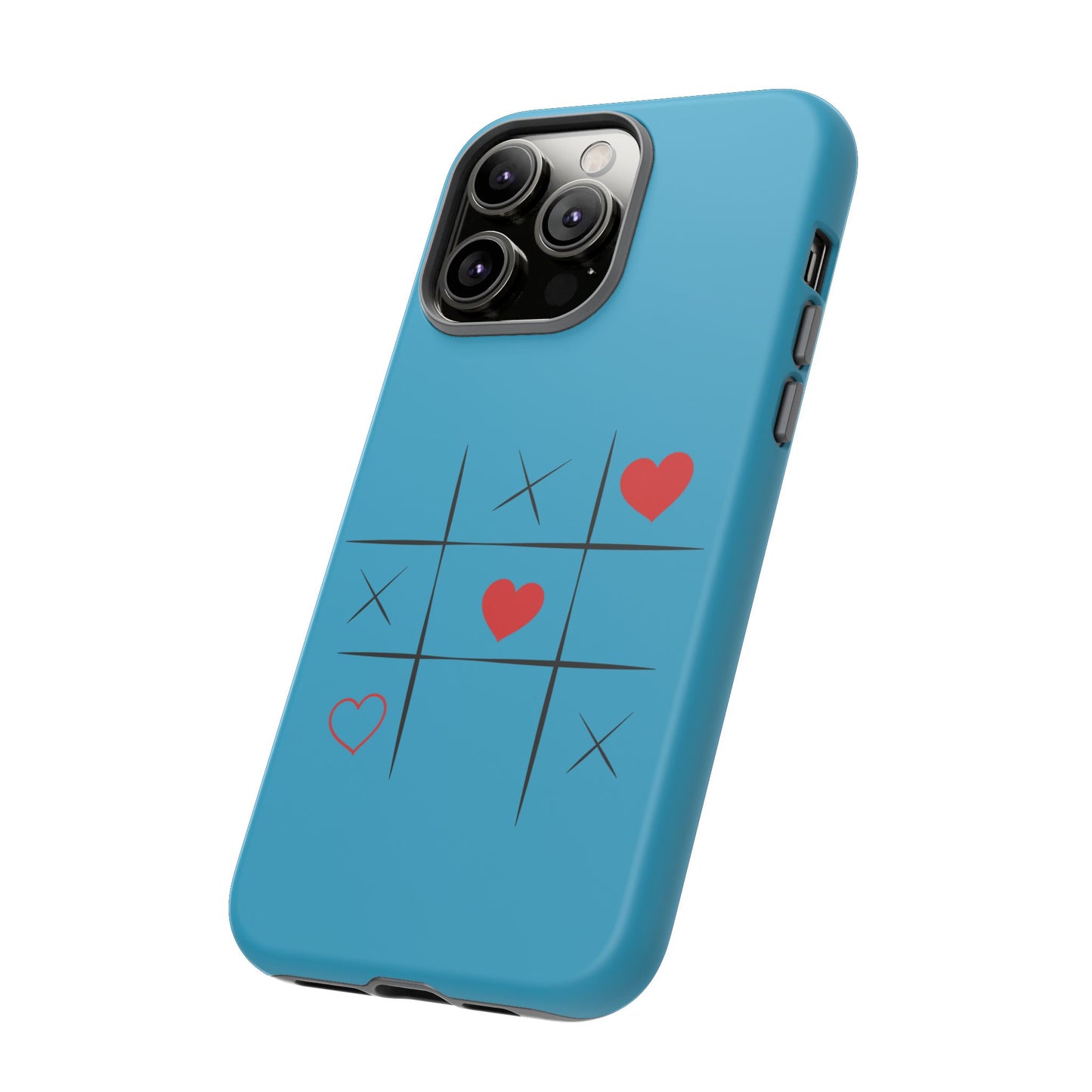 Tough Cases Phone Case - Playful Tic Tac Toe Design, Phone Accessory, Cute Gift, Durable Cover, Fun Tech