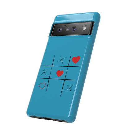 Tough Cases Phone Case - Playful Tic Tac Toe Design, Phone Accessory, Cute Gift, Durable Cover, Fun Tech