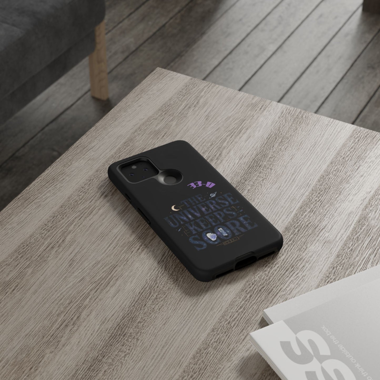 Phone Case with Cosmic Design - The Universe Keeps Score - Perfect for Astrology Lovers, Gift for Friends, Galaxy Aesthetic, Unique [...]