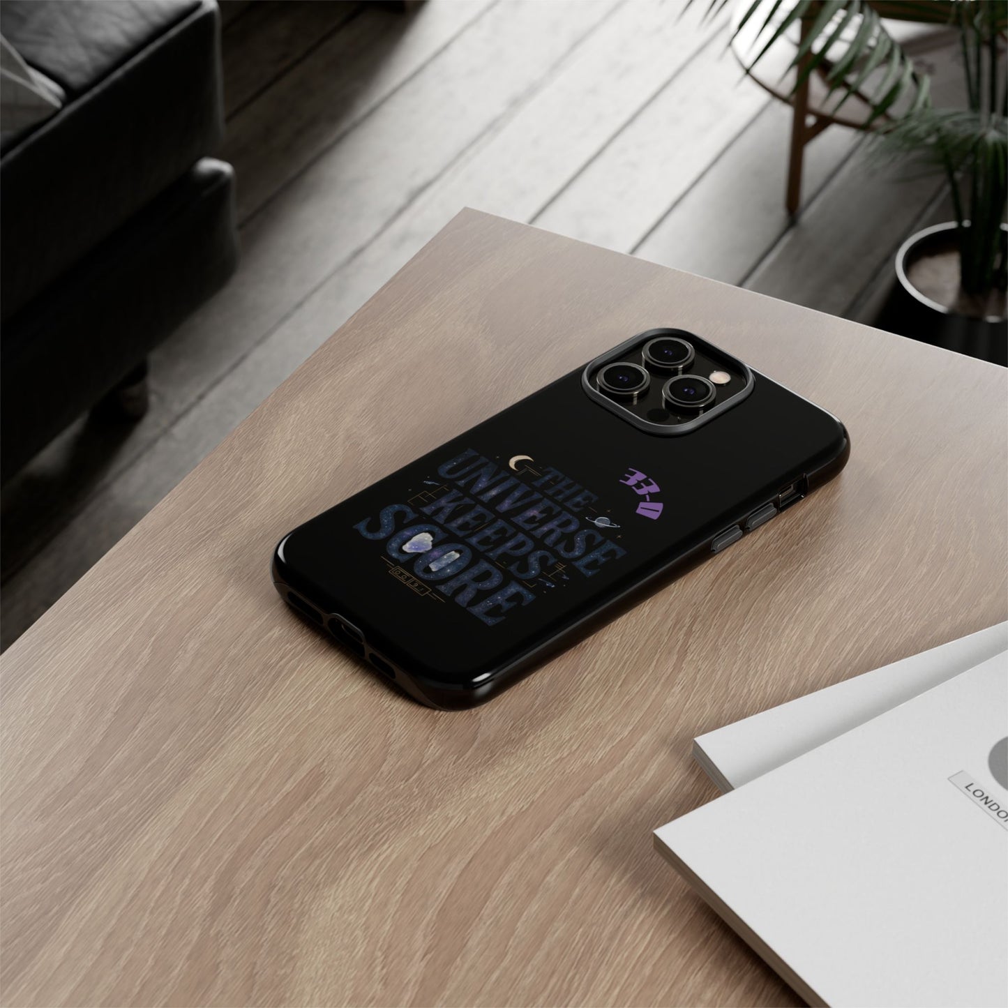 Phone Case with Cosmic Design - The Universe Keeps Score - Perfect for Astrology Lovers, Gift for Friends, Galaxy Aesthetic, Unique [...]