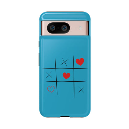 Tough Cases Phone Case - Playful Tic Tac Toe Design, Phone Accessory, Cute Gift, Durable Cover, Fun Tech