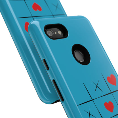 Tough Cases Phone Case - Playful Tic Tac Toe Design, Phone Accessory, Cute Gift, Durable Cover, Fun Tech