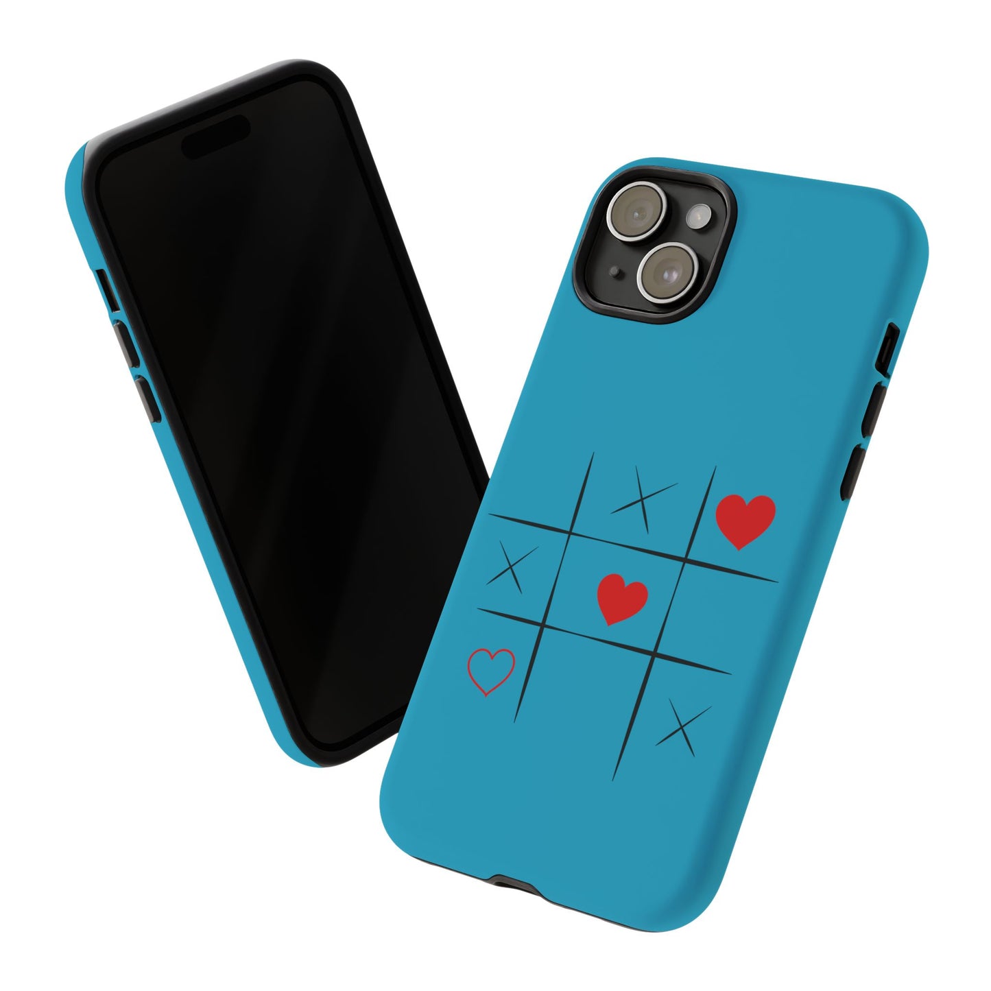 Tough Cases Phone Case - Playful Tic Tac Toe Design, Phone Accessory, Cute Gift, Durable Cover, Fun Tech