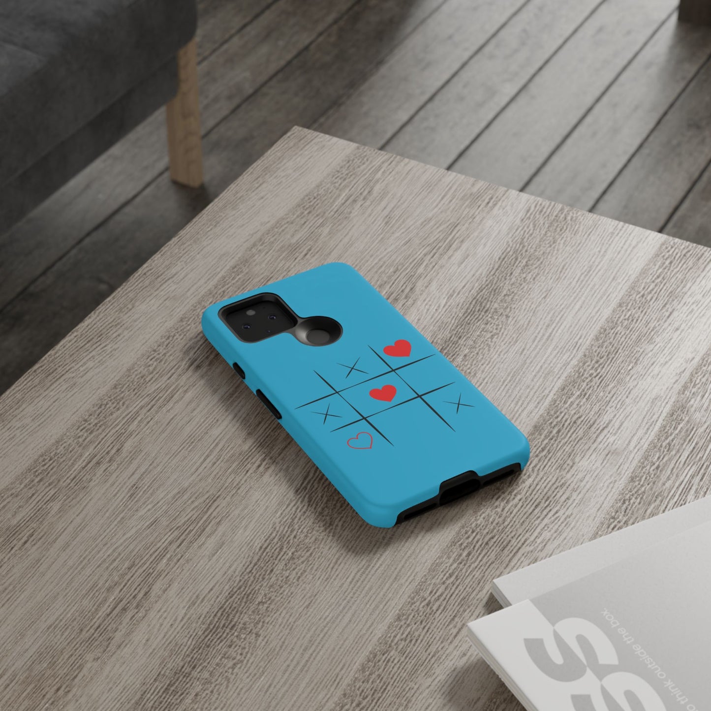 Tough Cases Phone Case - Playful Tic Tac Toe Design, Phone Accessory, Cute Gift, Durable Cover, Fun Tech