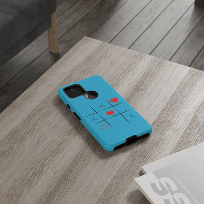 Tough Cases Phone Case - Playful Tic Tac Toe Design, Phone Accessory, Cute Gift, Durable Cover, Fun Tech