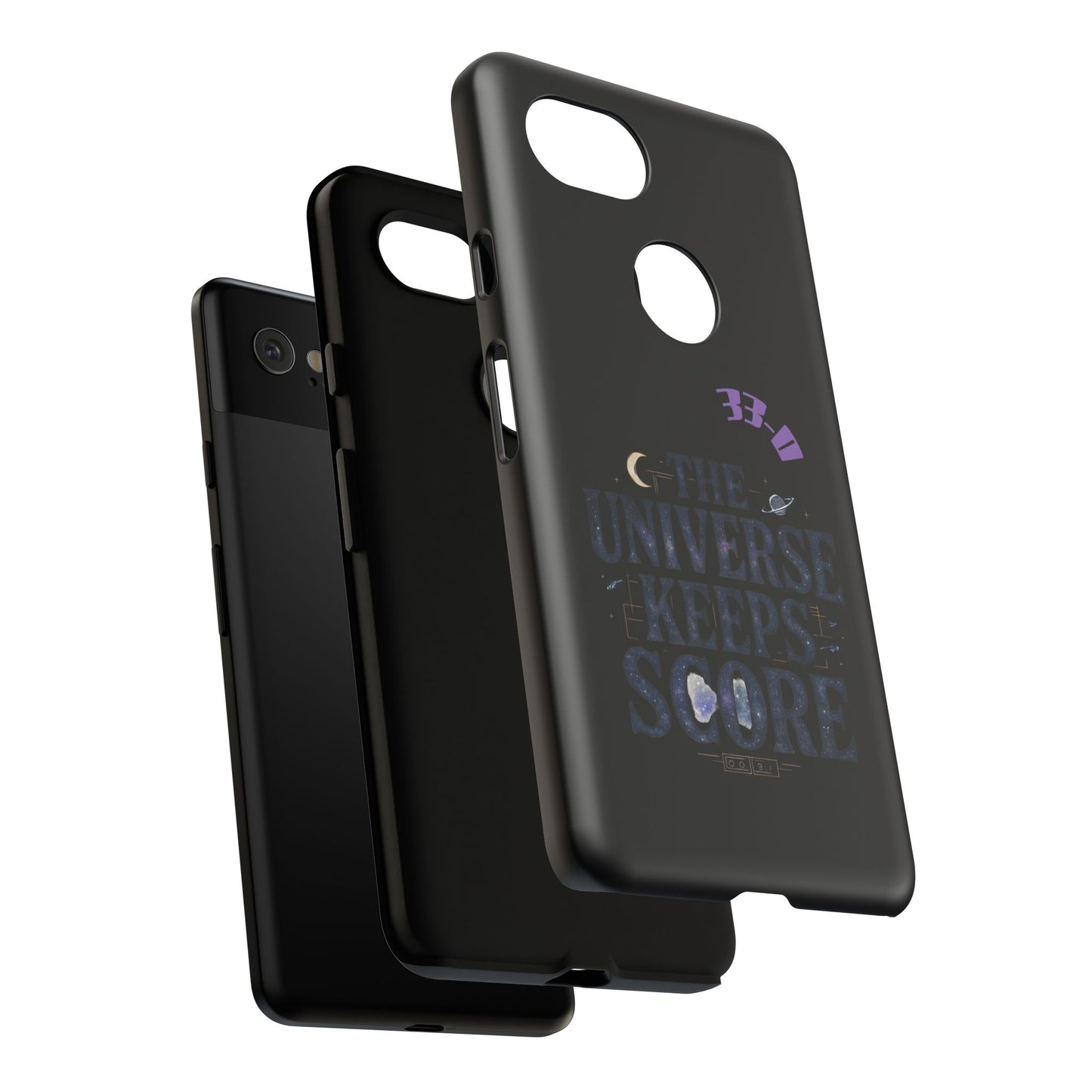 Phone Case with Cosmic Design - The Universe Keeps Score - Perfect for Astrology Lovers, Gift for Friends, Galaxy Aesthetic, Unique [...]
