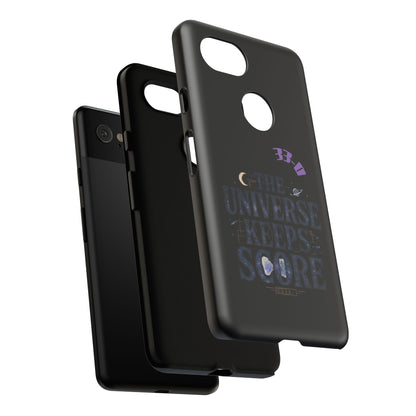 Phone Case with Cosmic Design - The Universe Keeps Score - Perfect for Astrology Lovers, Gift for Friends, Galaxy Aesthetic, Unique [...]