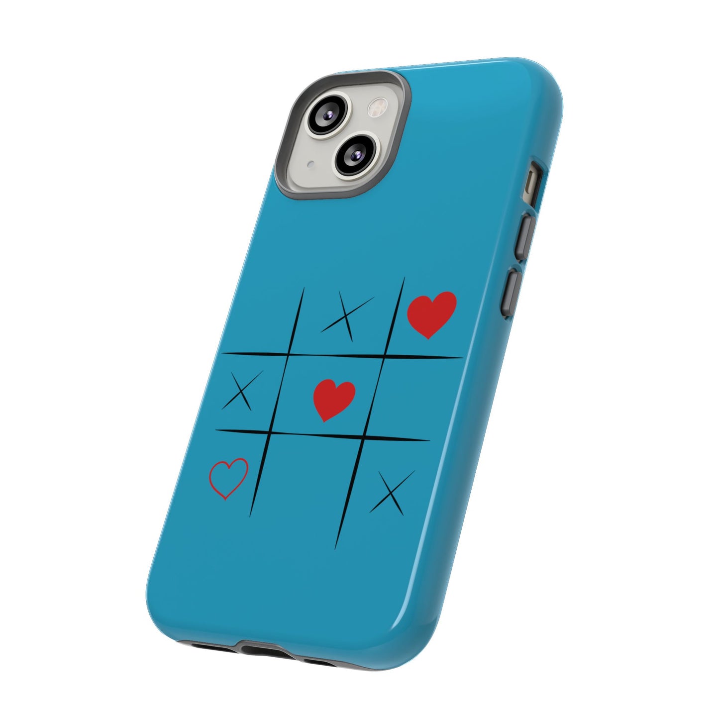 Tough Cases Phone Case - Playful Tic Tac Toe Design, Phone Accessory, Cute Gift, Durable Cover, Fun Tech