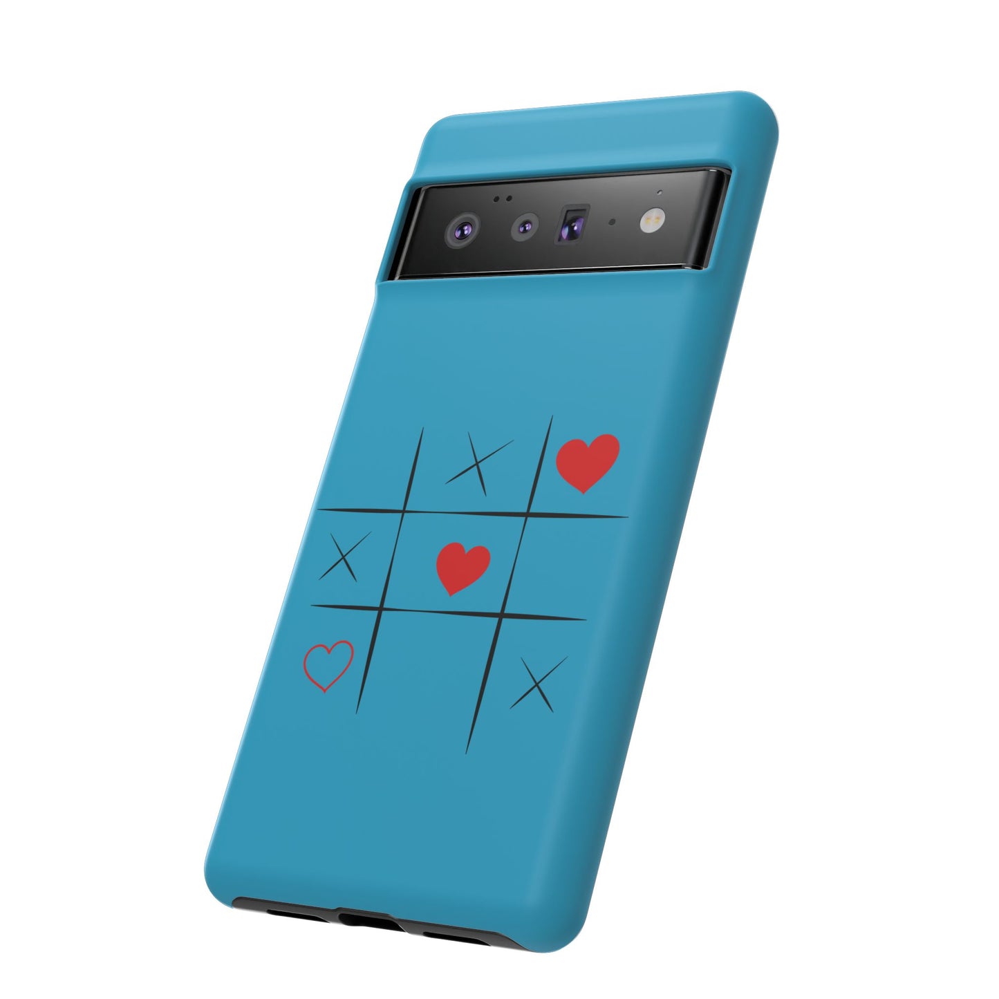 Tough Cases Phone Case - Playful Tic Tac Toe Design, Phone Accessory, Cute Gift, Durable Cover, Fun Tech
