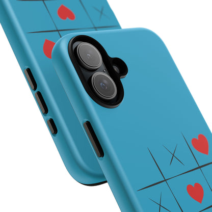 Tough Cases Phone Case - Playful Tic Tac Toe Design, Phone Accessory, Cute Gift, Durable Cover, Fun Tech