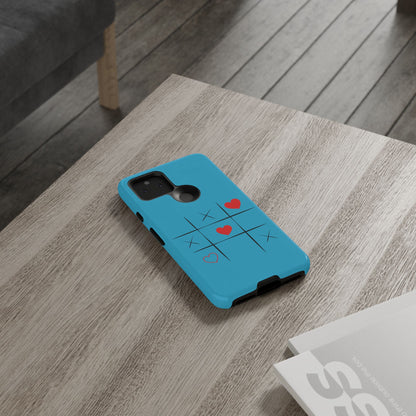 Tough Cases Phone Case - Playful Tic Tac Toe Design, Phone Accessory, Cute Gift, Durable Cover, Fun Tech