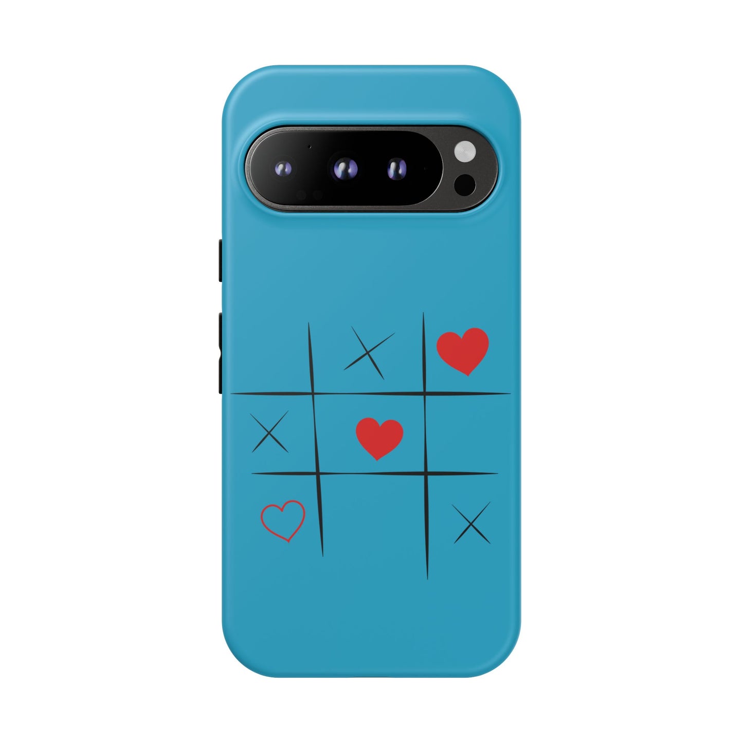 Tough Cases Phone Case - Playful Tic Tac Toe Design, Phone Accessory, Cute Gift, Durable Cover, Fun Tech