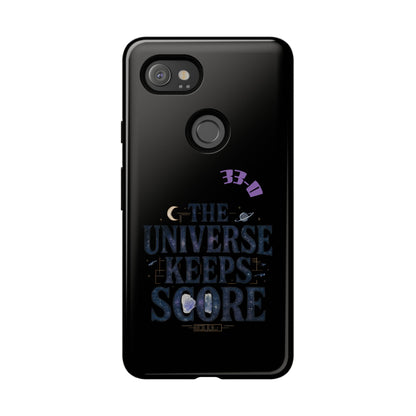 Phone Case with Cosmic Design - The Universe Keeps Score - Perfect for Astrology Lovers, Gift for Friends, Galaxy Aesthetic, Unique [...]