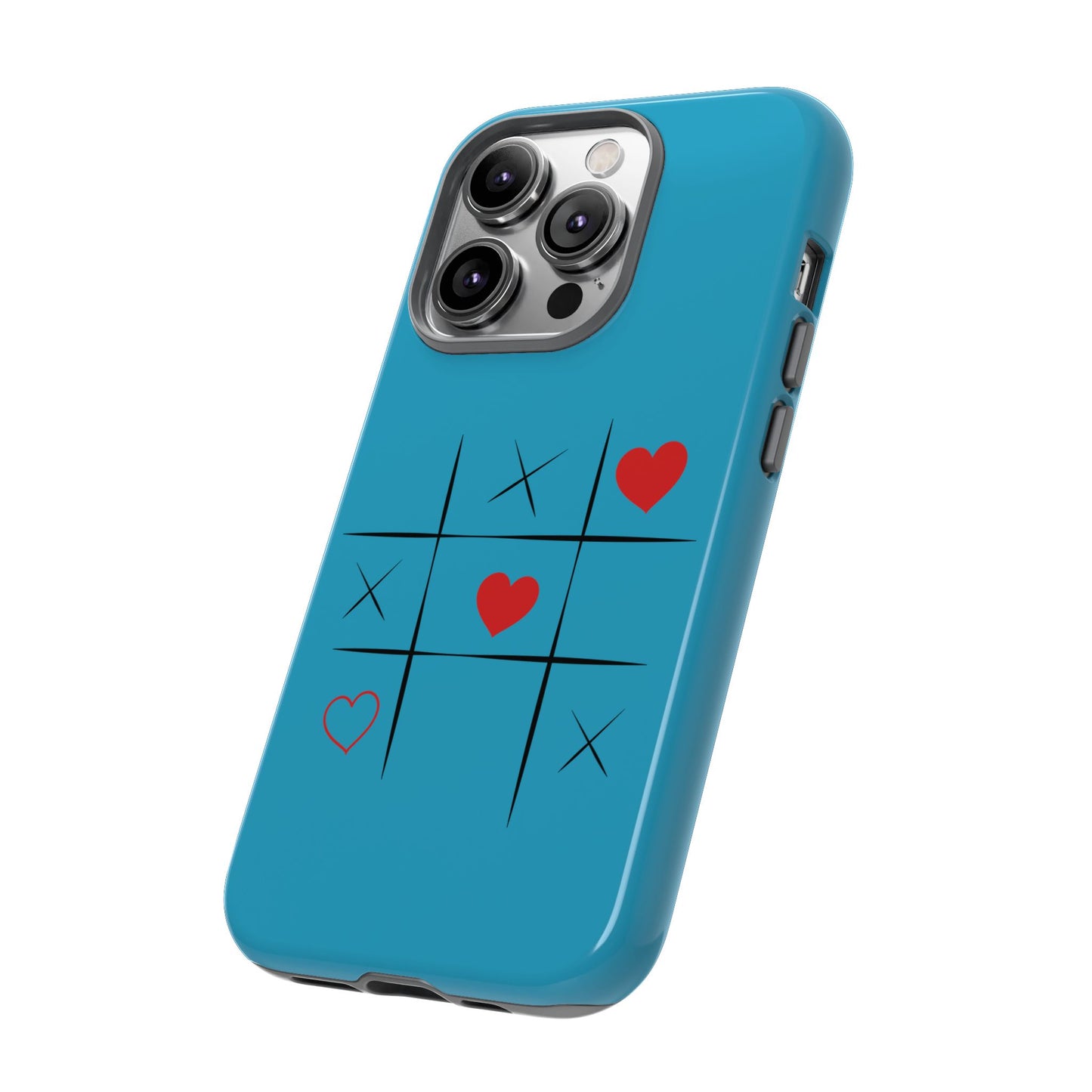 Tough Cases Phone Case - Playful Tic Tac Toe Design, Phone Accessory, Cute Gift, Durable Cover, Fun Tech
