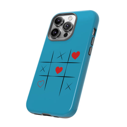 Tough Cases Phone Case - Playful Tic Tac Toe Design, Phone Accessory, Cute Gift, Durable Cover, Fun Tech