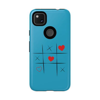 Tough Cases Phone Case - Playful Tic Tac Toe Design, Phone Accessory, Cute Gift, Durable Cover, Fun Tech