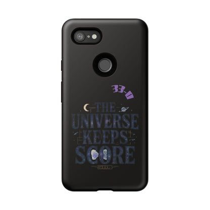 Phone Case with Cosmic Design - The Universe Keeps Score - Perfect for Astrology Lovers, Gift for Friends, Galaxy Aesthetic, Unique [...]