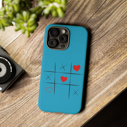 Tough Cases Phone Case - Playful Tic Tac Toe Design, Phone Accessory, Cute Gift, Durable Cover, Fun Tech