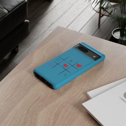 Tough Cases Phone Case - Playful Tic Tac Toe Design, Phone Accessory, Cute Gift, Durable Cover, Fun Tech