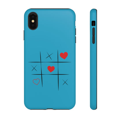 Tough Cases Phone Case - Playful Tic Tac Toe Design, Phone Accessory, Cute Gift, Durable Cover, Fun Tech