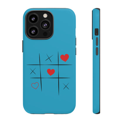 Tough Cases Phone Case - Playful Tic Tac Toe Design, Phone Accessory, Cute Gift, Durable Cover, Fun Tech