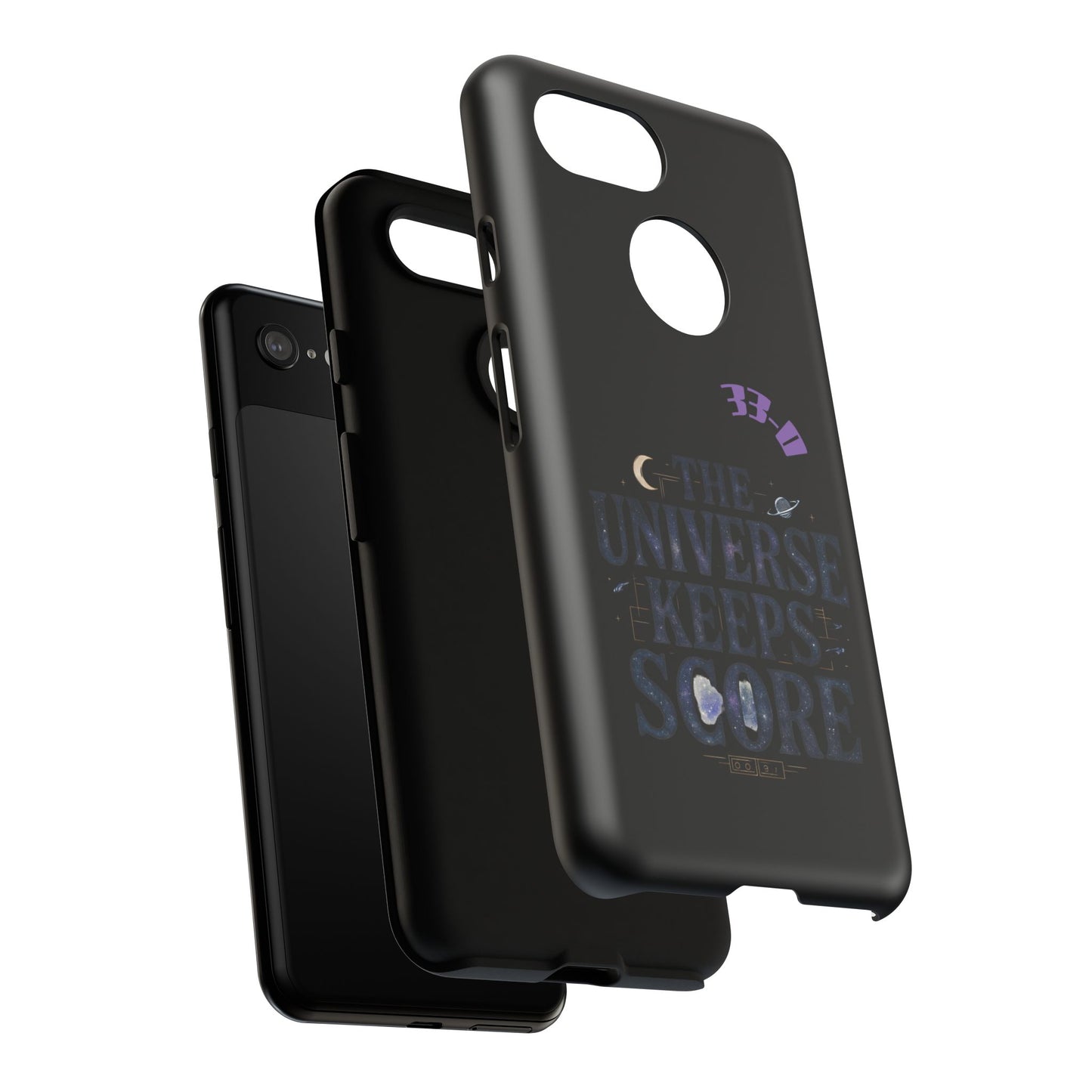 Phone Case with Cosmic Design - The Universe Keeps Score - Perfect for Astrology Lovers, Gift for Friends, Galaxy Aesthetic, Unique [...]