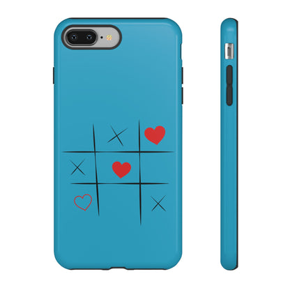 Tough Cases Phone Case - Playful Tic Tac Toe Design, Phone Accessory, Cute Gift, Durable Cover, Fun Tech