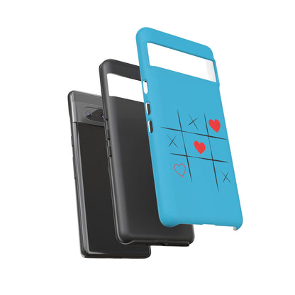 Tough Cases Phone Case - Playful Tic Tac Toe Design, Phone Accessory, Cute Gift, Durable Cover, Fun Tech
