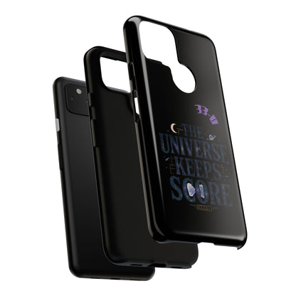 Phone Case with Cosmic Design - The Universe Keeps Score - Perfect for Astrology Lovers, Gift for Friends, Galaxy Aesthetic, Unique [...]