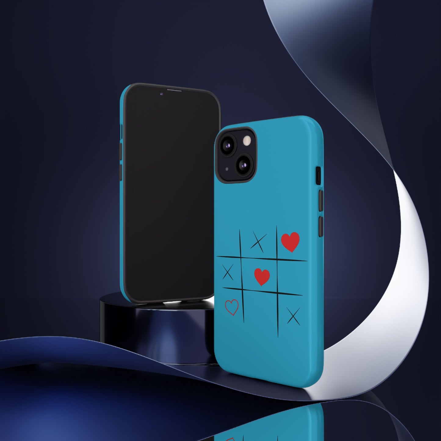 Tough Cases Phone Case - Playful Tic Tac Toe Design, Phone Accessory, Cute Gift, Durable Cover, Fun Tech