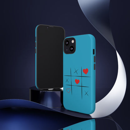 Tough Cases Phone Case - Playful Tic Tac Toe Design, Phone Accessory, Cute Gift, Durable Cover, Fun Tech