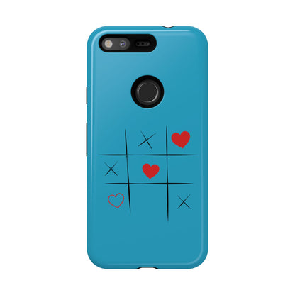 Tough Cases Phone Case - Playful Tic Tac Toe Design, Phone Accessory, Cute Gift, Durable Cover, Fun Tech
