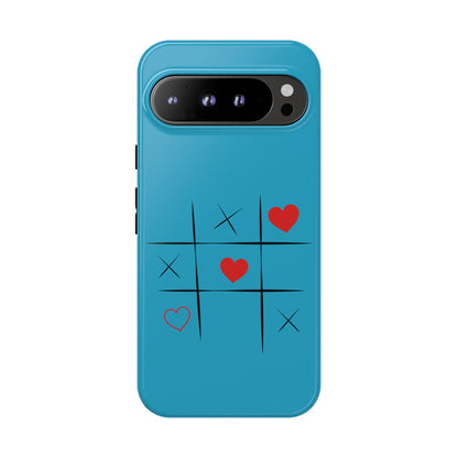 Tough Cases Phone Case - Playful Tic Tac Toe Design, Phone Accessory, Cute Gift, Durable Cover, Fun Tech