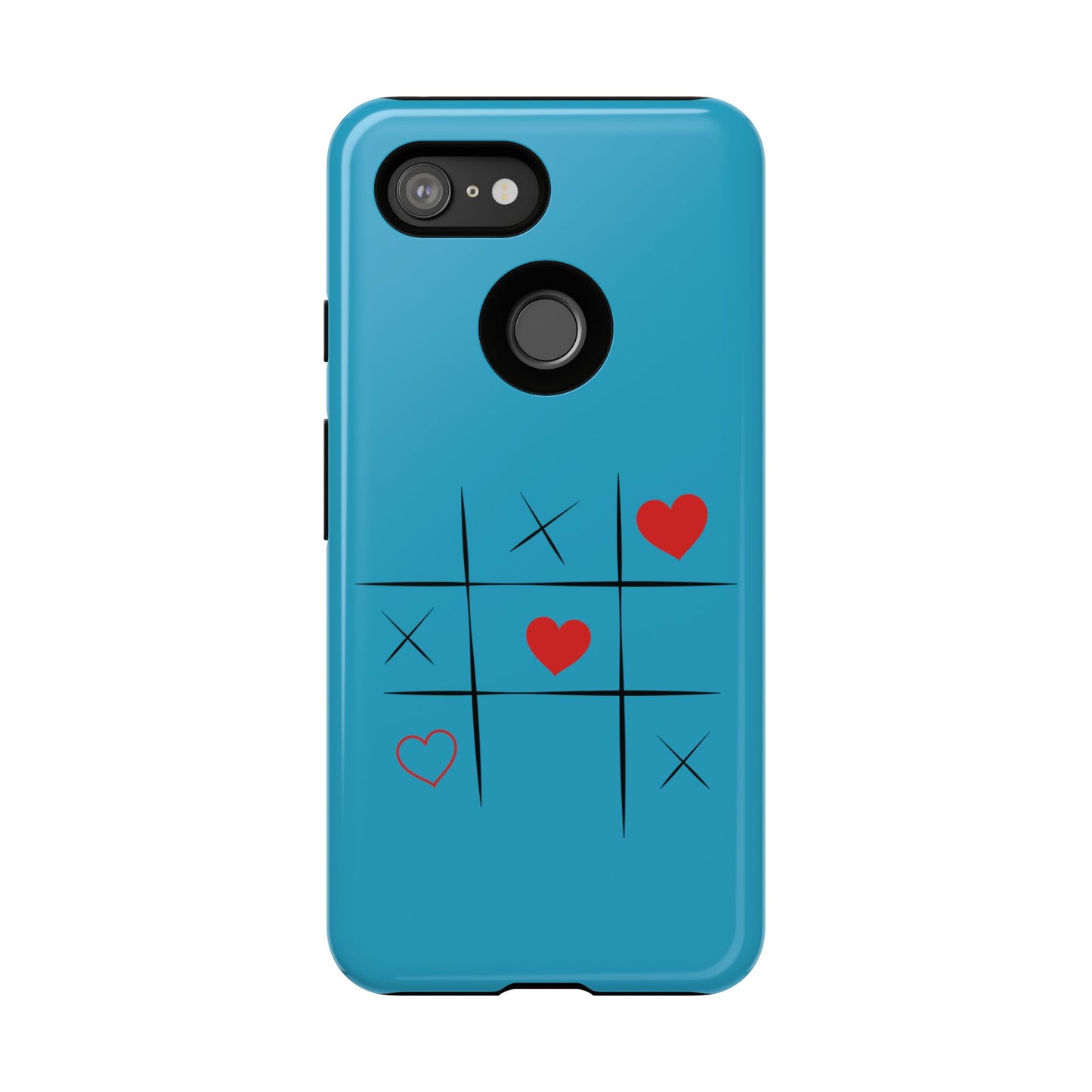 Tough Cases Phone Case - Playful Tic Tac Toe Design, Phone Accessory, Cute Gift, Durable Cover, Fun Tech