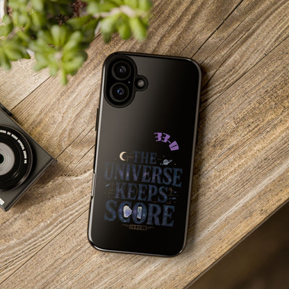 Phone Case with Cosmic Design - The Universe Keeps Score - Perfect for Astrology Lovers, Gift for Friends, Galaxy Aesthetic, Unique [...]