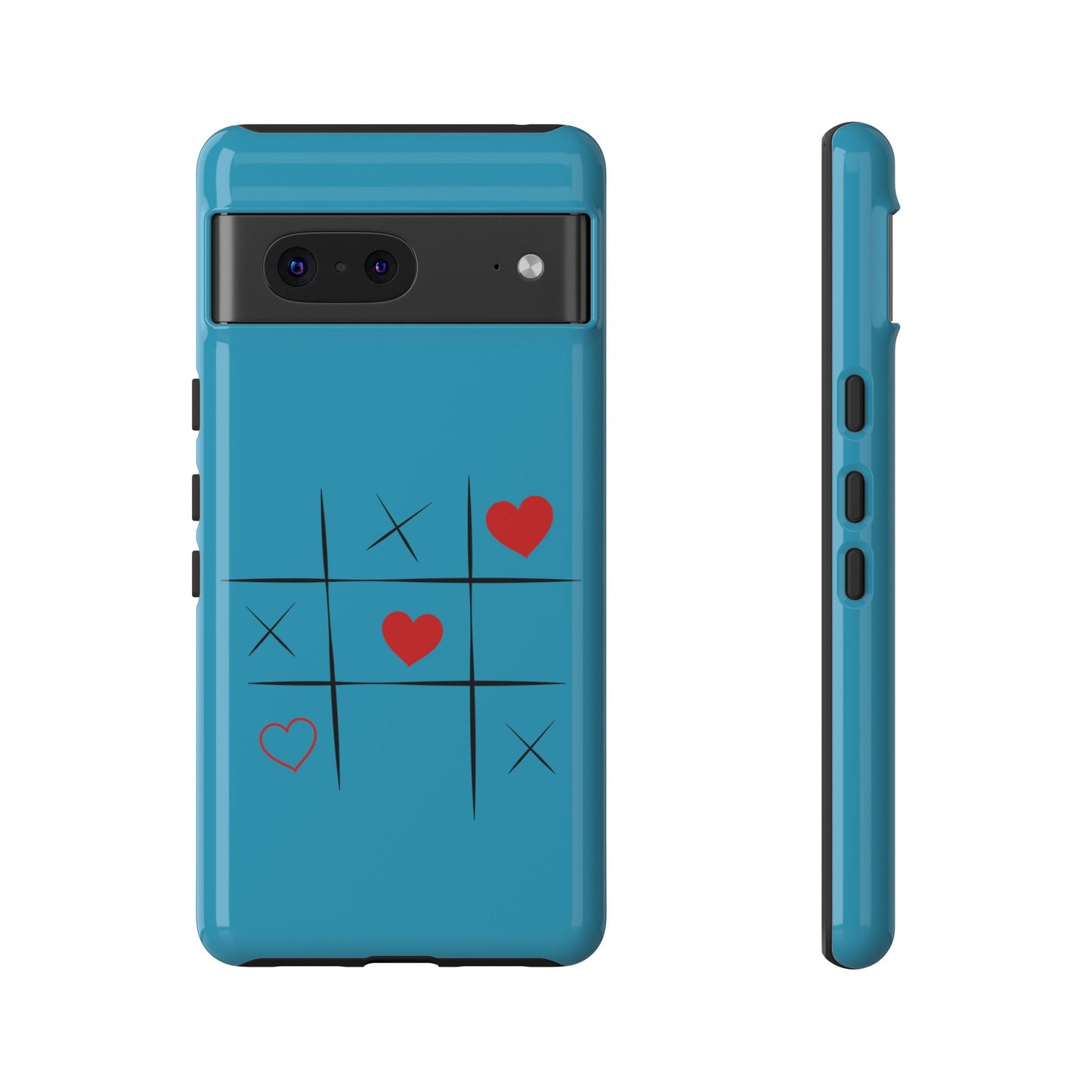 Tough Cases Phone Case - Playful Tic Tac Toe Design, Phone Accessory, Cute Gift, Durable Cover, Fun Tech