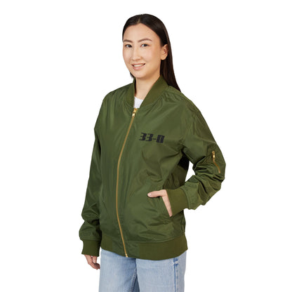 Eco-Friendly Embroidered Bomber Jacket, Stylish Recycled Fashion, Sustainable Outerwear, Casual Layering Piece, Gift for Him/Her