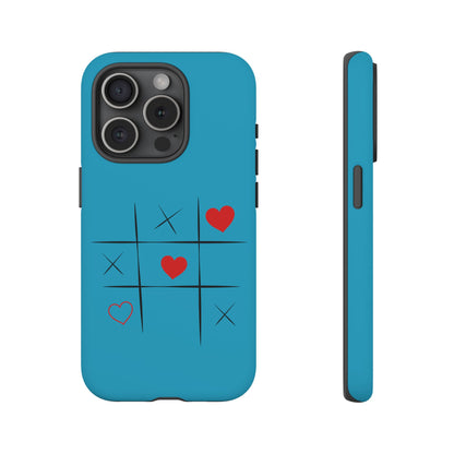 Tough Cases Phone Case - Playful Tic Tac Toe Design, Phone Accessory, Cute Gift, Durable Cover, Fun Tech