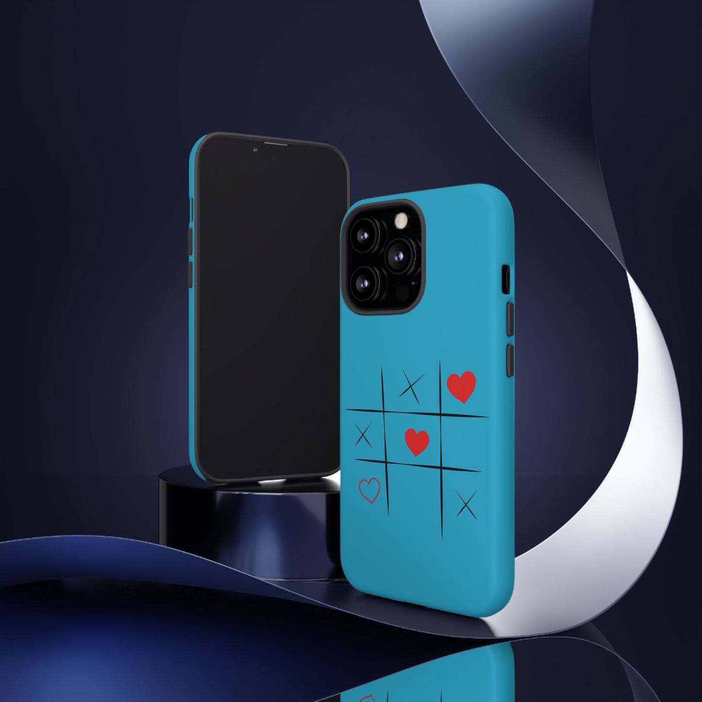 Tough Cases Phone Case - Playful Tic Tac Toe Design, Phone Accessory, Cute Gift, Durable Cover, Fun Tech