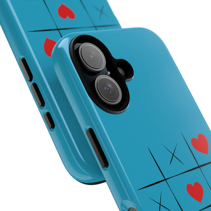 Tough Cases Phone Case - Playful Tic Tac Toe Design, Phone Accessory, Cute Gift, Durable Cover, Fun Tech