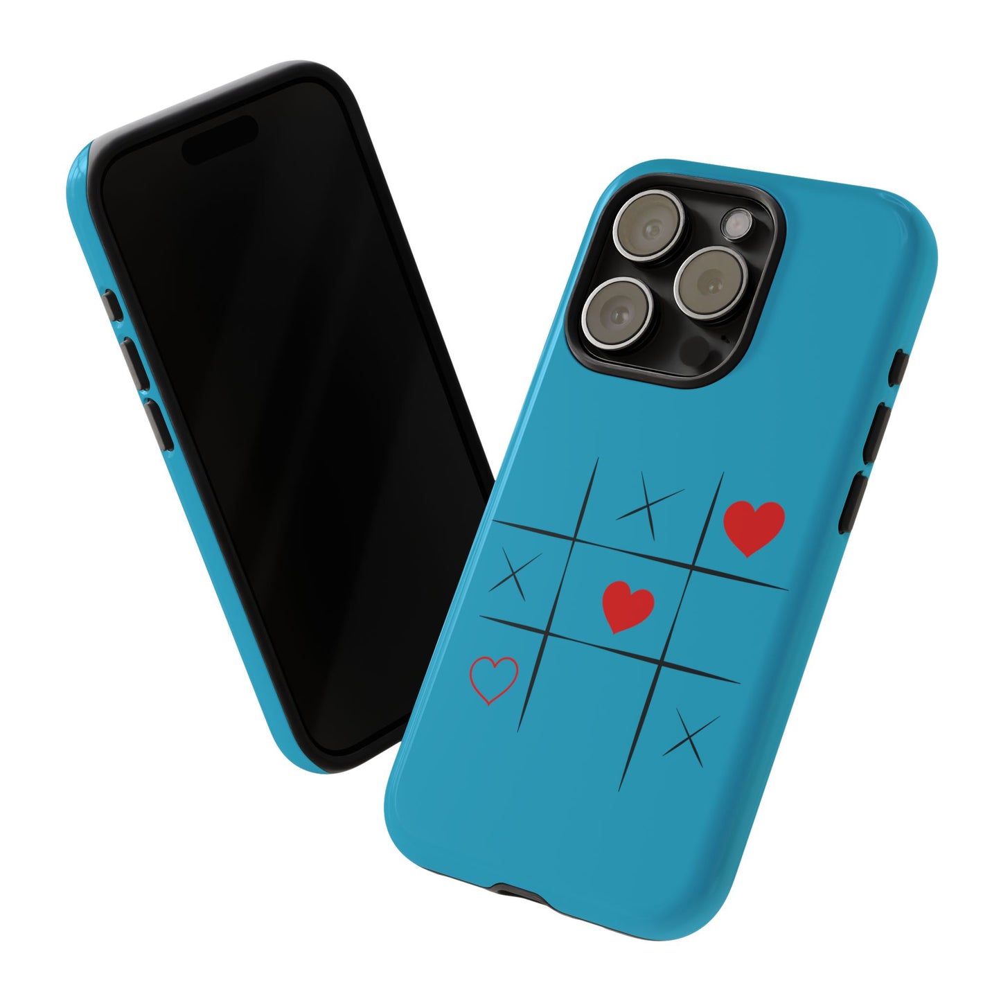 Tough Cases Phone Case - Playful Tic Tac Toe Design, Phone Accessory, Cute Gift, Durable Cover, Fun Tech