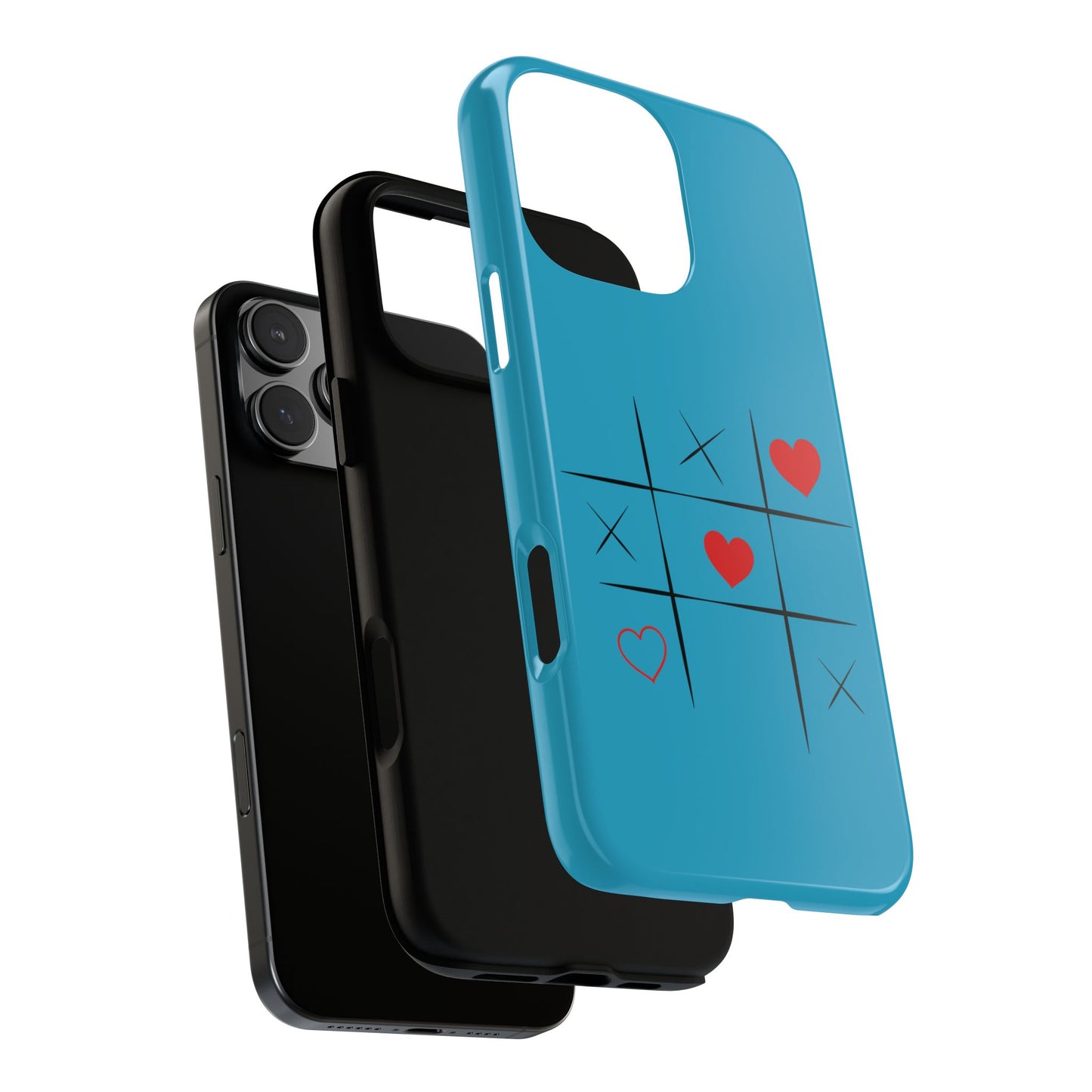 Tough Cases Phone Case - Playful Tic Tac Toe Design, Phone Accessory, Cute Gift, Durable Cover, Fun Tech