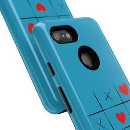 Tough Cases Phone Case - Playful Tic Tac Toe Design, Phone Accessory, Cute Gift, Durable Cover, Fun Tech