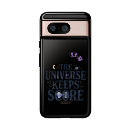Phone Case with Cosmic Design - The Universe Keeps Score - Perfect for Astrology Lovers, Gift for Friends, Galaxy Aesthetic, Unique [...]